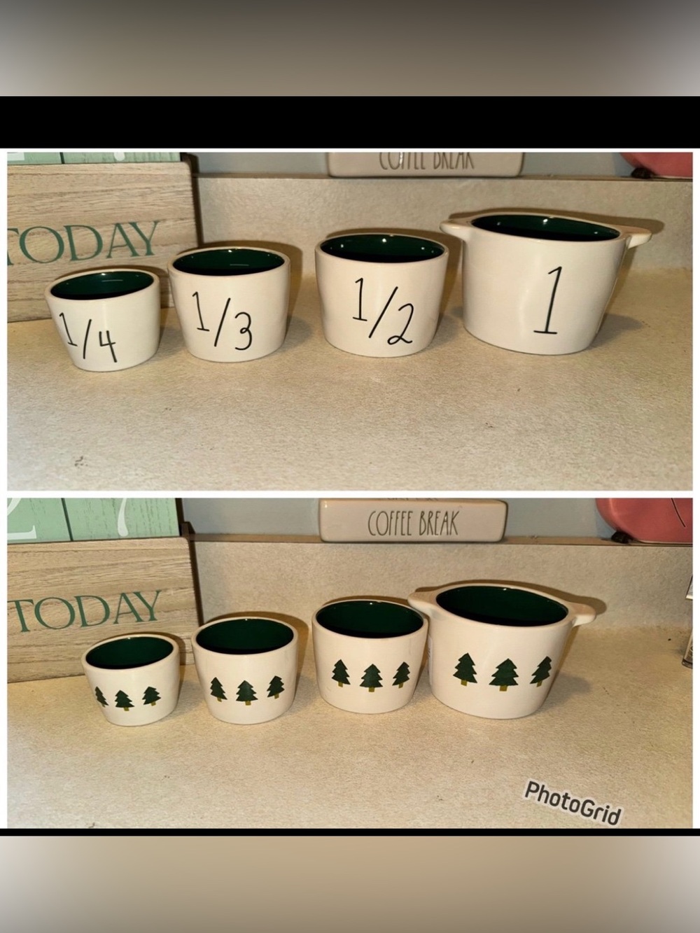 Rae Dunn christmas tree measuring cups - yes